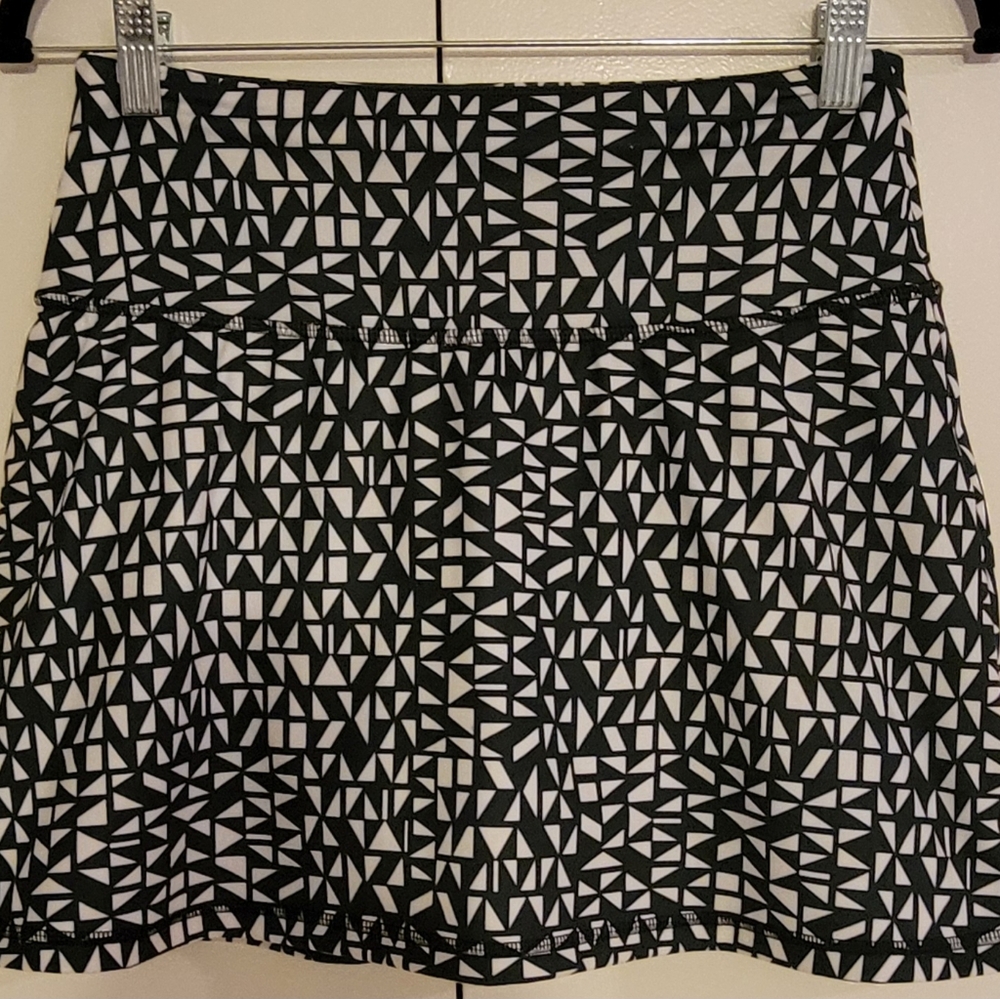 Black and White Skater Mini Skirt for Night Out